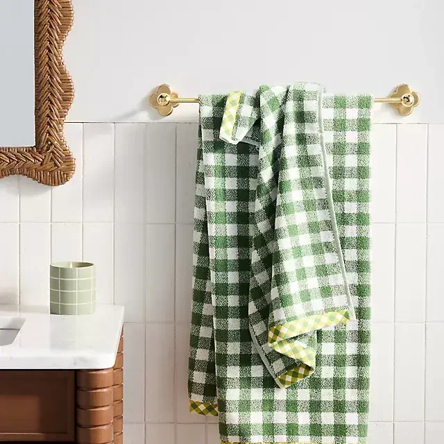 Gingham Cotton Woven Towel Collection
