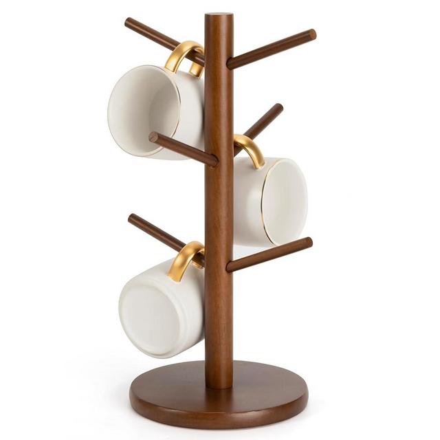 MyLifeUNIT Mug Holder Tree, Coffee Cup Holder with 6 Hooks (Brown)
