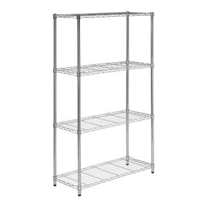 Honey-Can-Do 36x14x59.25" 4 tier Storage Rack Silver