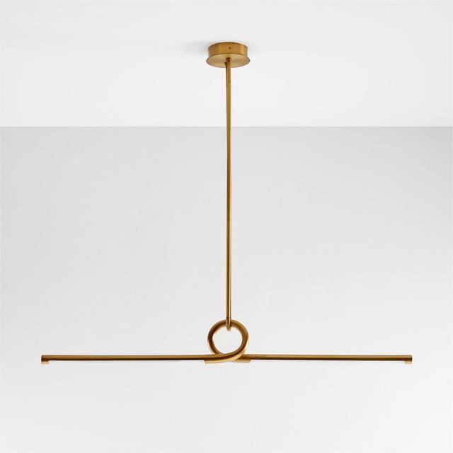 Beau Loop Brass Linear Pendant Light