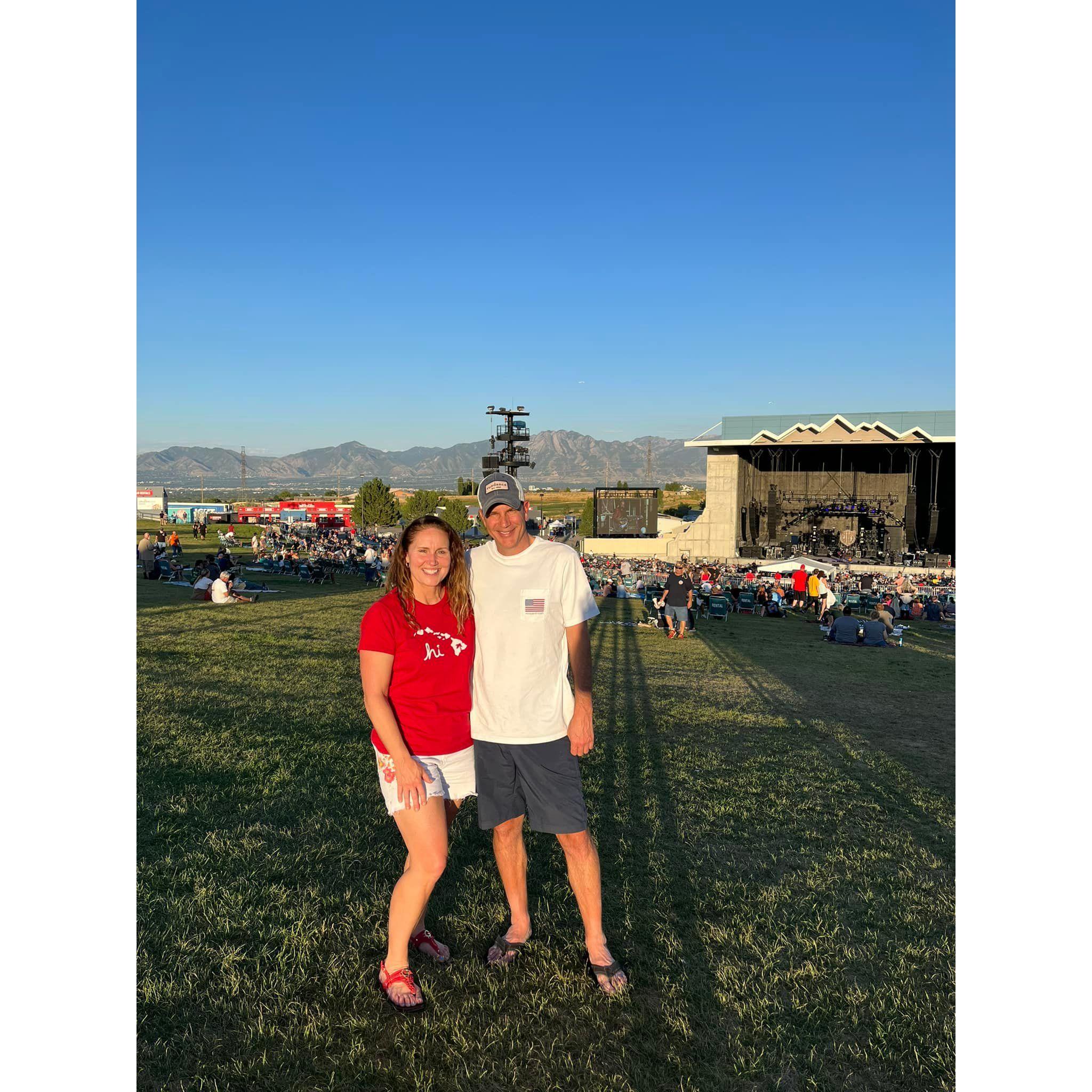 At the Sammy Hagar concert in Salt Lake City, UT.