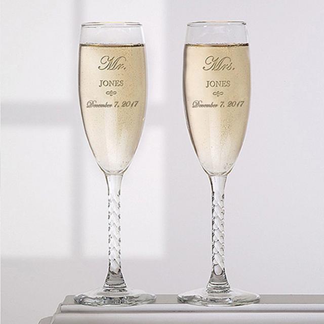 Mr. and Mrs. Collection Champagne Flutes (Set of 2)