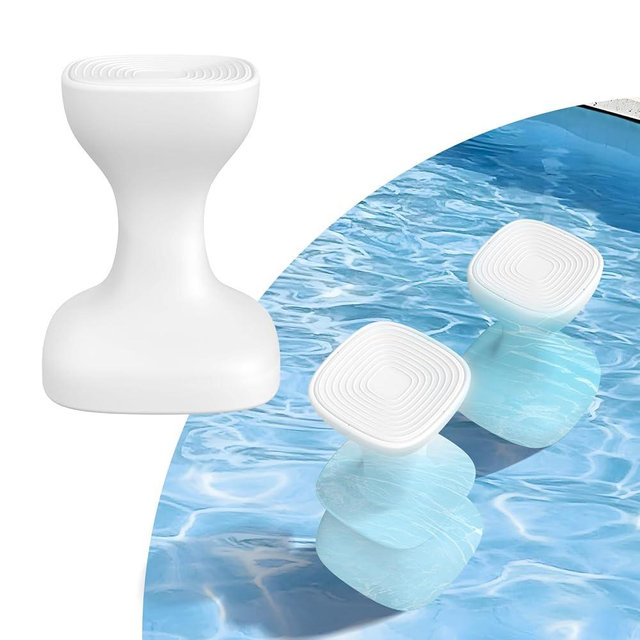 OceanaFlow 24" Pool stools for Underwater,Pre-Weighted Pool Stools with Adjustable Feet,Bar Seating Non-Float Design,Vinyl-Safe Pool Chairs for Inground Pools,Patio,Outdoor Poolside(1PC)