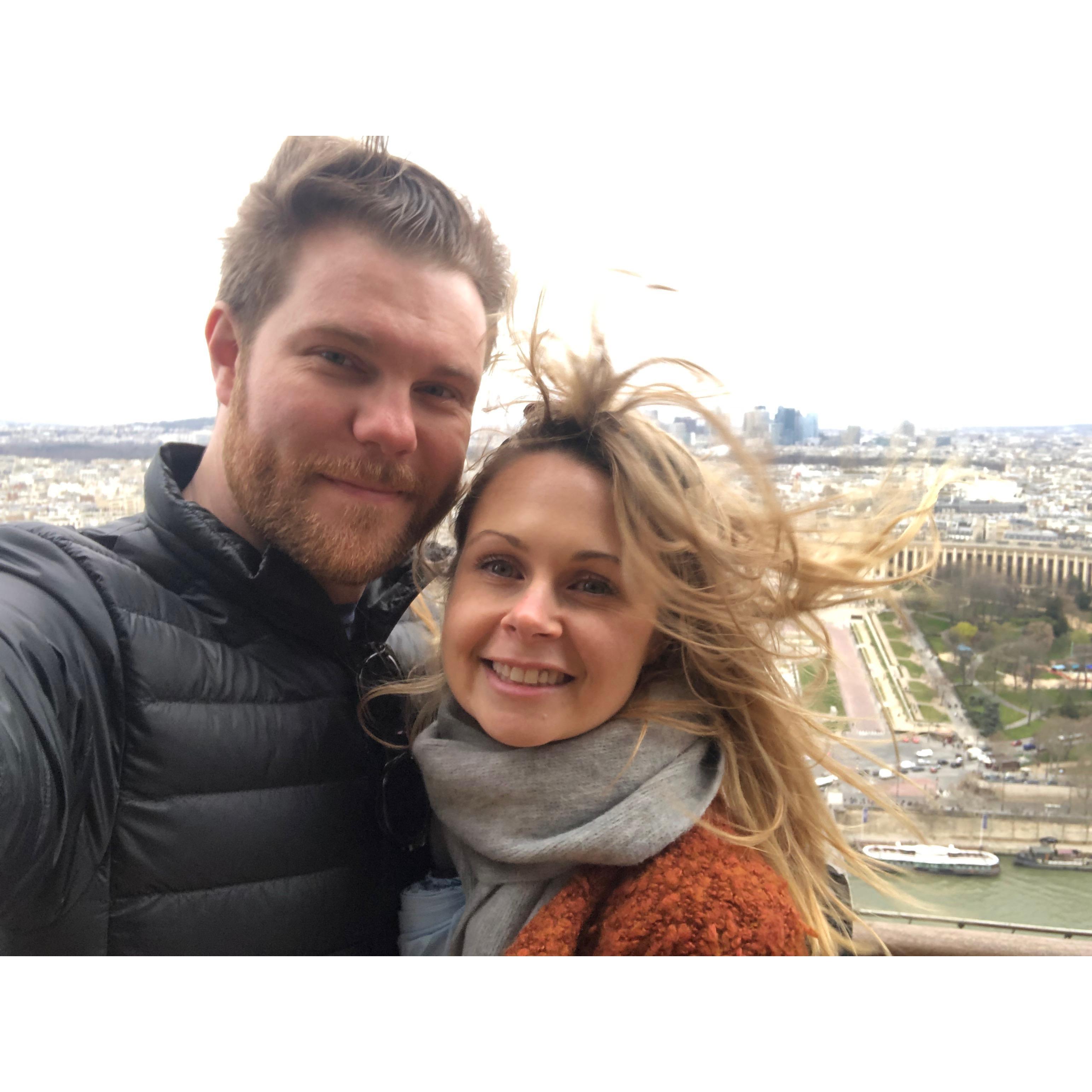 On a windy Eiffel Tower
