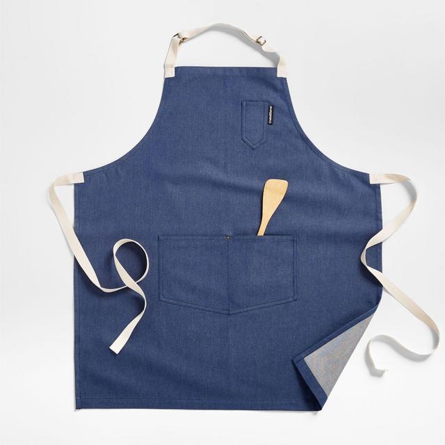 Denim Canvas Deep Sea Blue Apron