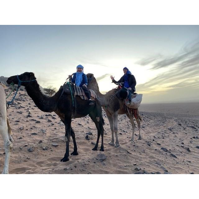 Dromedary ride into the Berber camp at Merzouga, Morocco!
