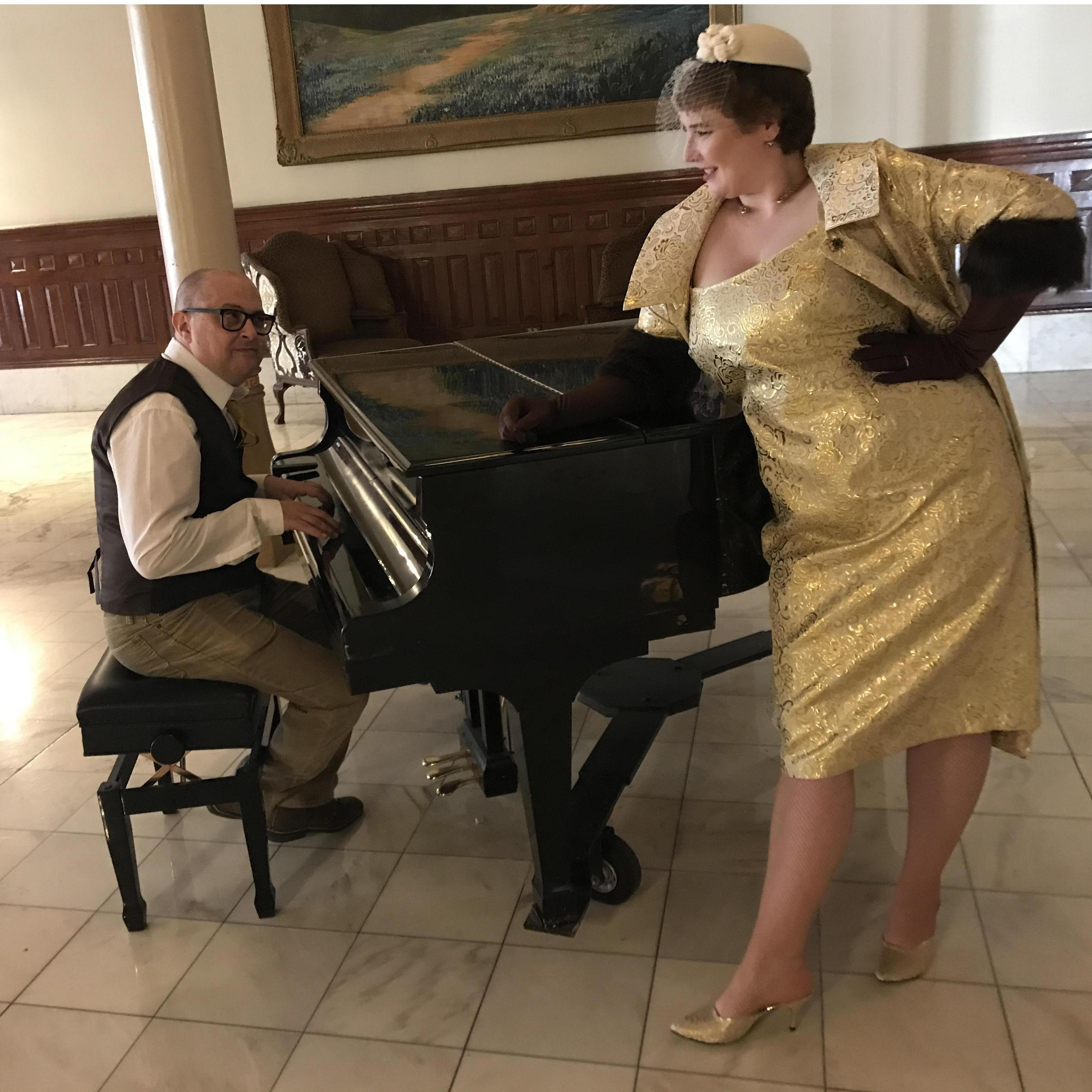 Sadly, the piano was locked shut, so Michael couldn't play the only song he knows how to play. Actually, that's probably a good thing.