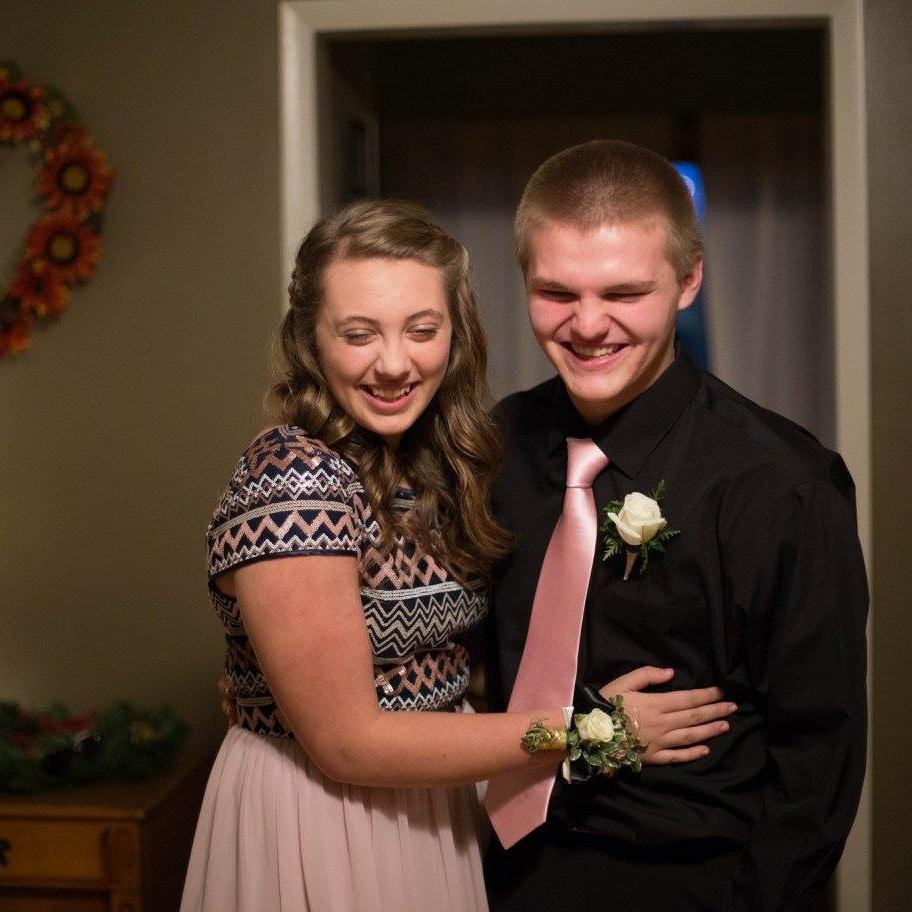 Our very first date! The high school Christmas dance in 2015! We were so incredibly nervous, we didn’t want to touch each other😂 little 15 year olds who didn’t know what was ahead🤣