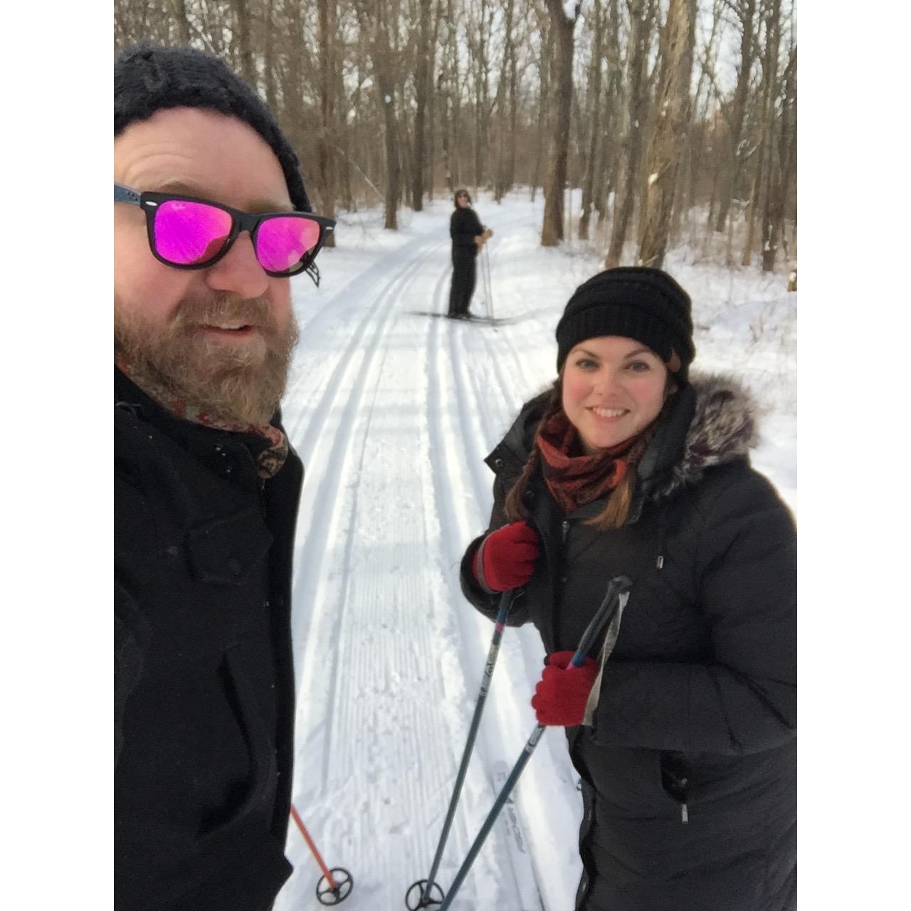 Ian's first adventures in learning to cross country ski.
Michigan, Dec. 28, 2017