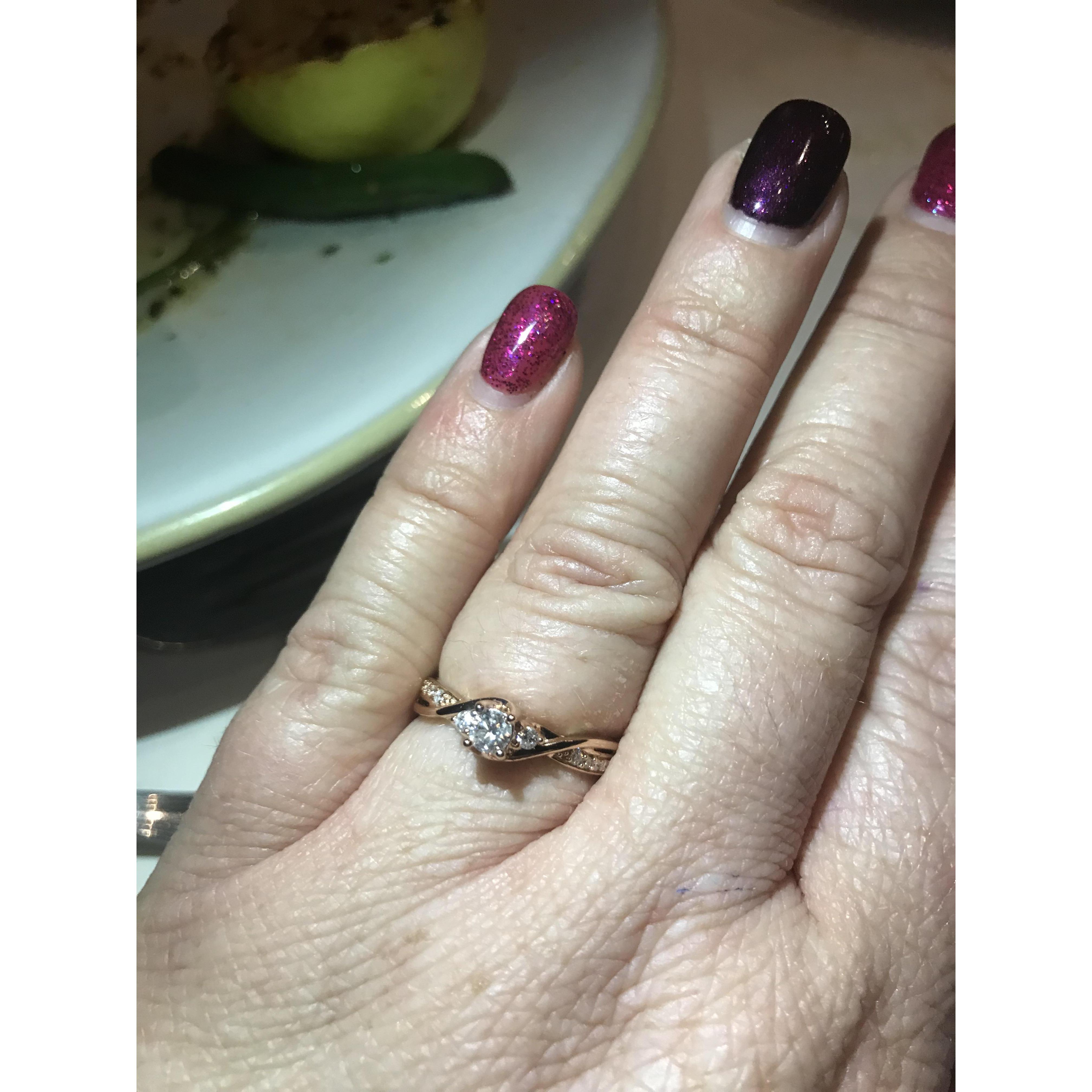 The day we got engaged best day so far!!! Saturday April 6th David asked me to spend forever with him