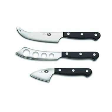 Victorinox 6.8632.06 Specialty Knives & Tools 3-Piece Cheese Set, Black and Stainless Steel