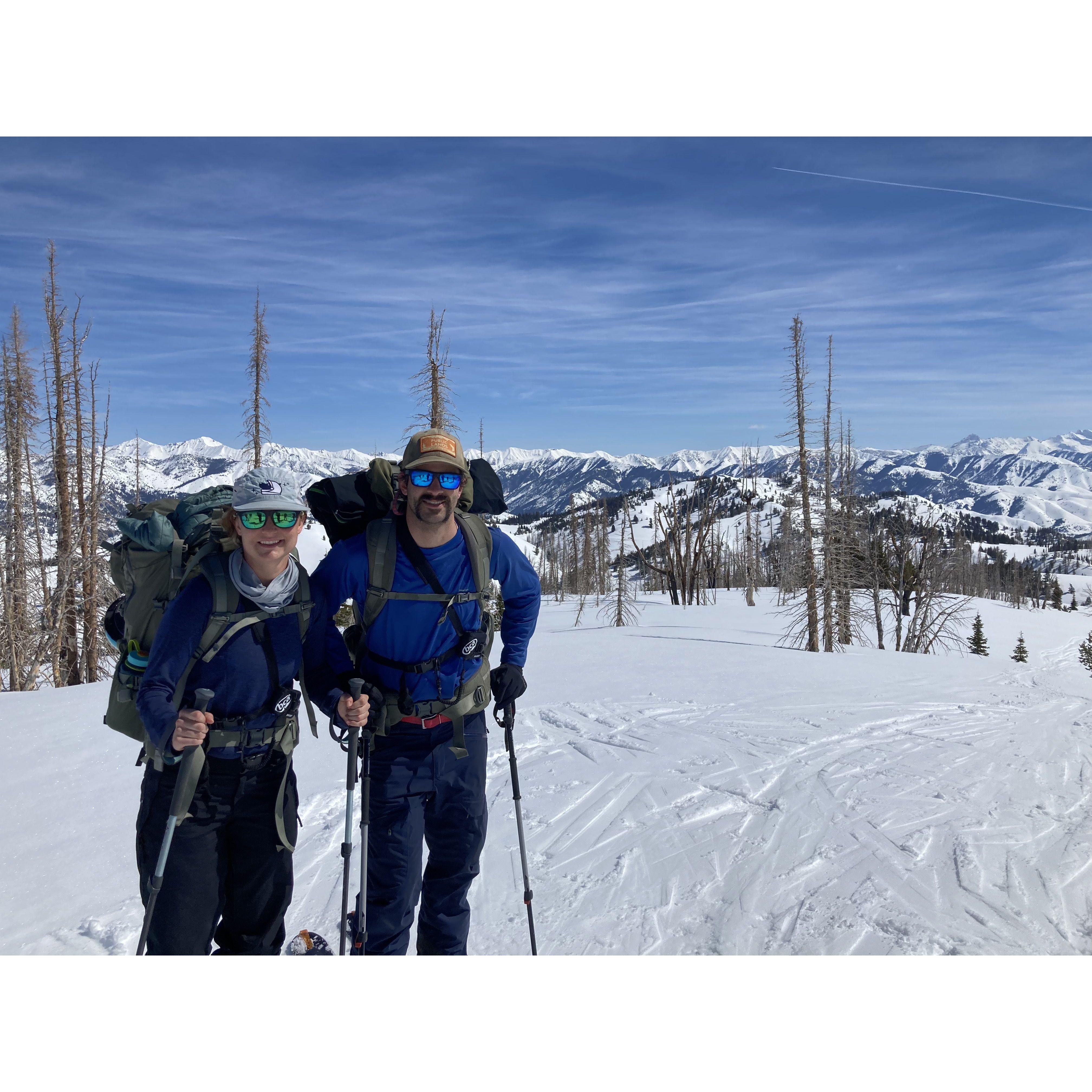 Backcountry skiing outside of Ketchum!