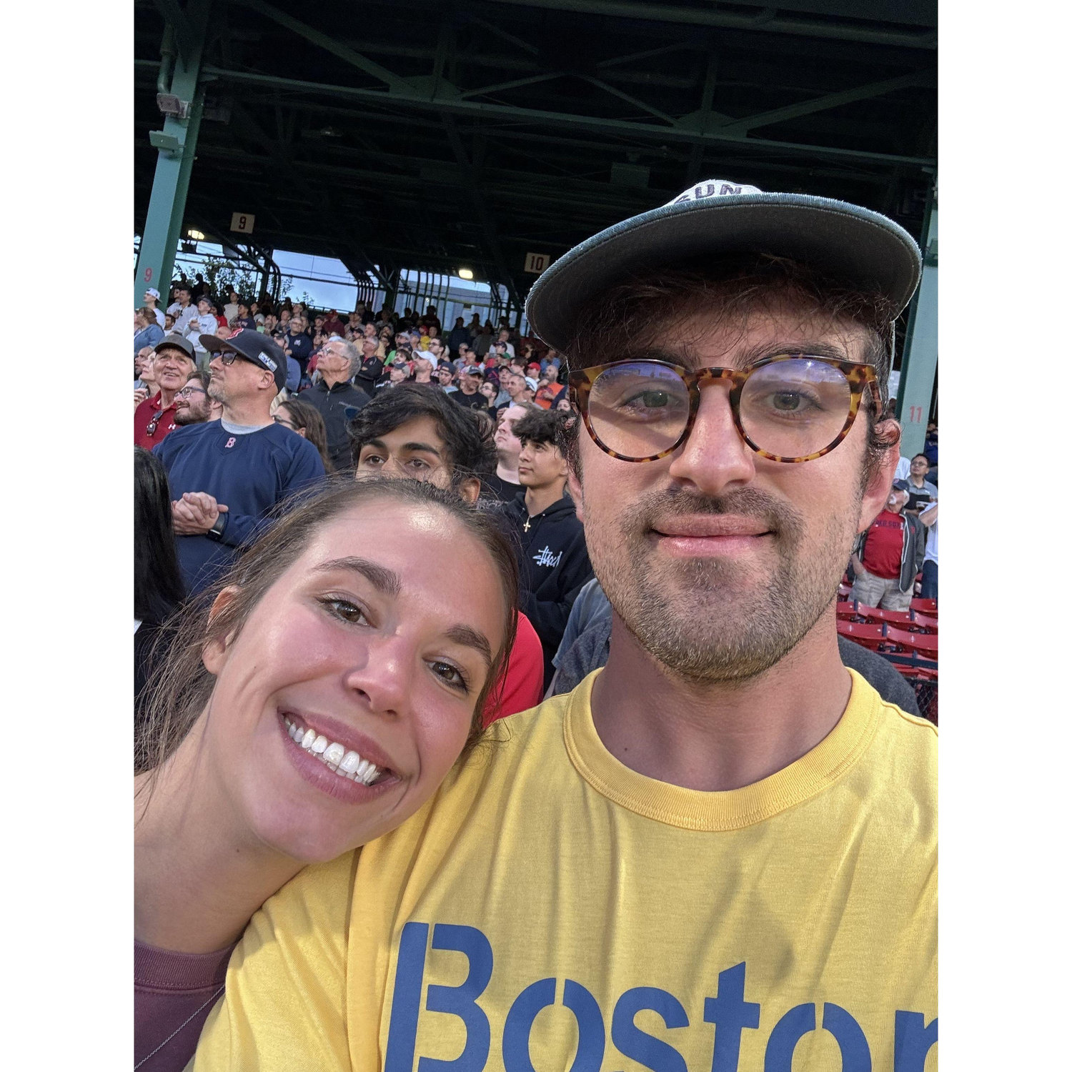 Nate's first time in Boston and at a red sox game (but go Yankees!)
