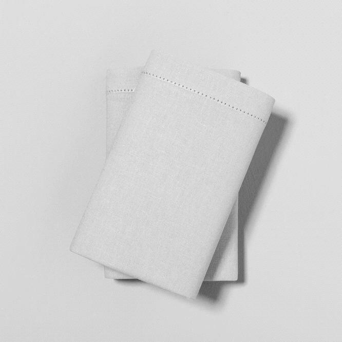 2pk Linen Blend with Hem Stitch Pillowcase Set - Hearth & Hand™ with Magnolia