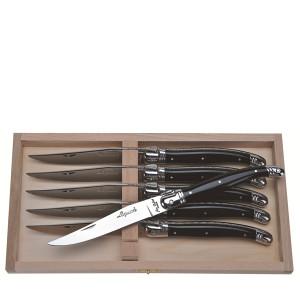 Jean Dubost 6 Steak Knives Black