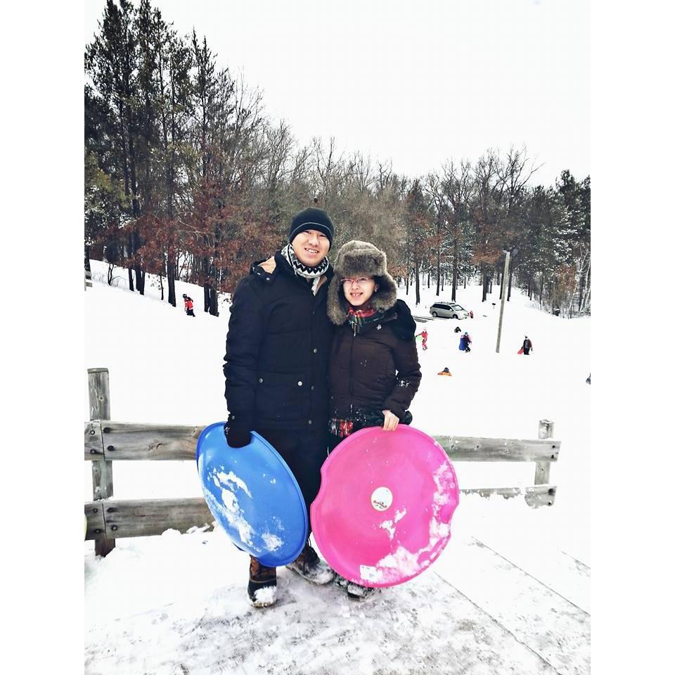 "What are 'snow pants'?" - He asked. We went sledding together for the first time.