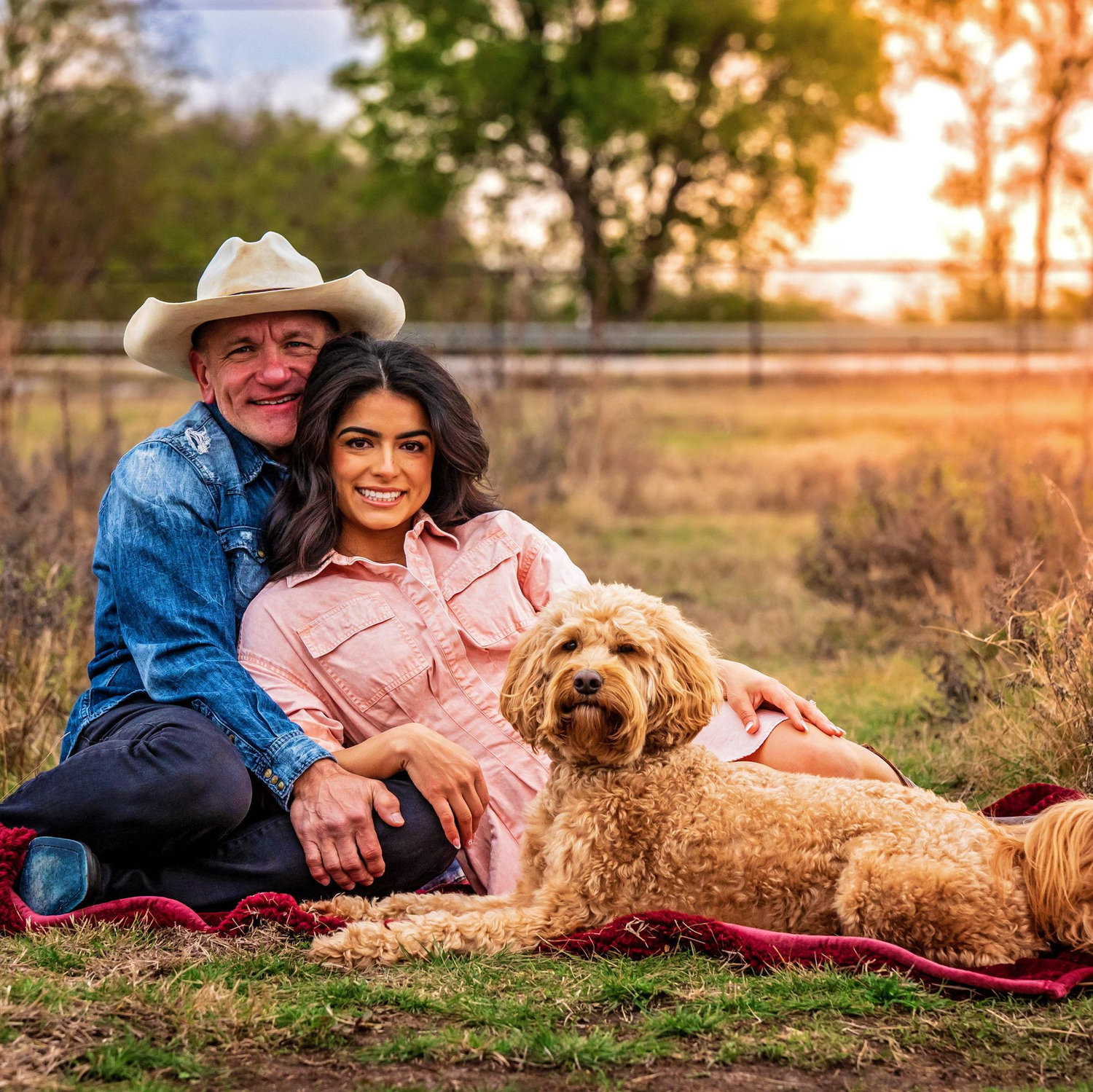 A boy... A girl... and her dog.