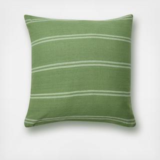 Square Interwoven Double Striped Throw Pillow