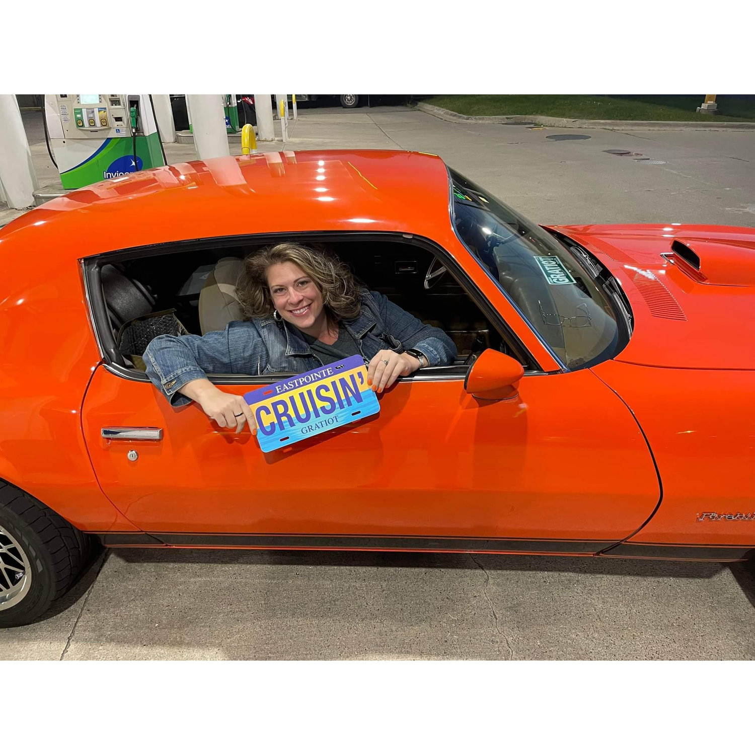 Dave's dream came true, a hot chick by his side while driving his restored Firebird.
