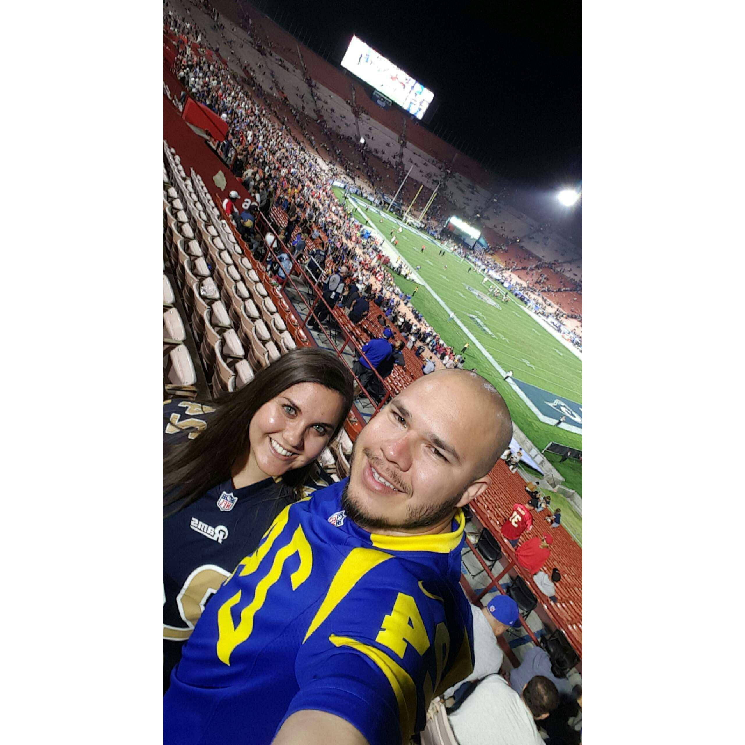 Both of our first time at an NFL game.