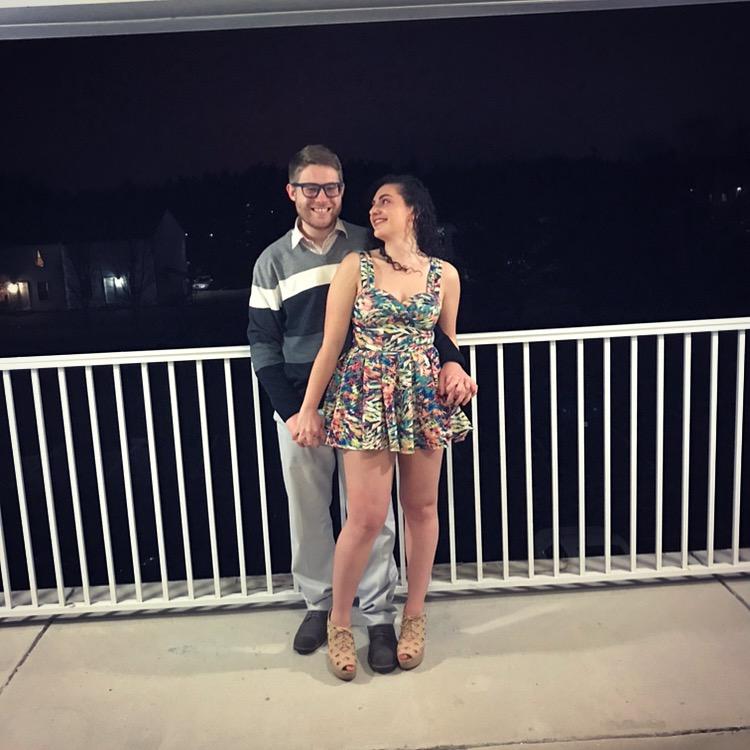 Our first picture together, Feb 2018