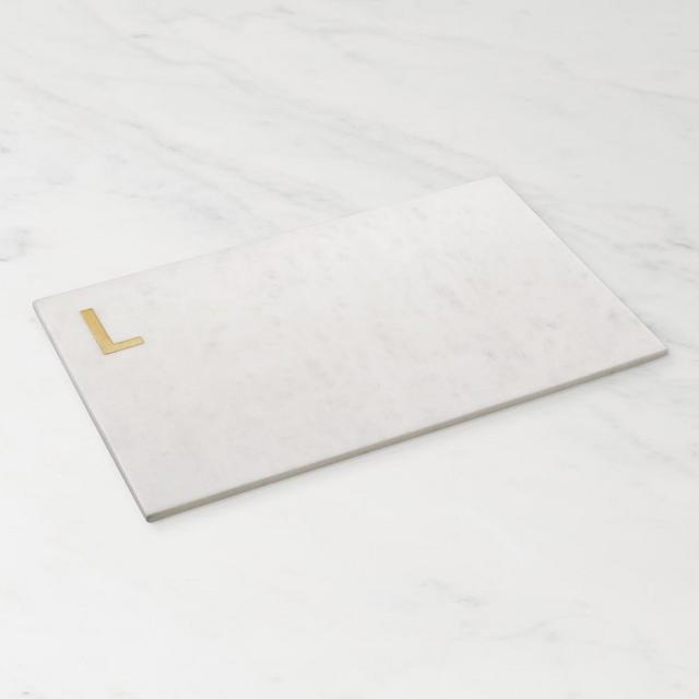 Marble & Brass Monogram Board, L