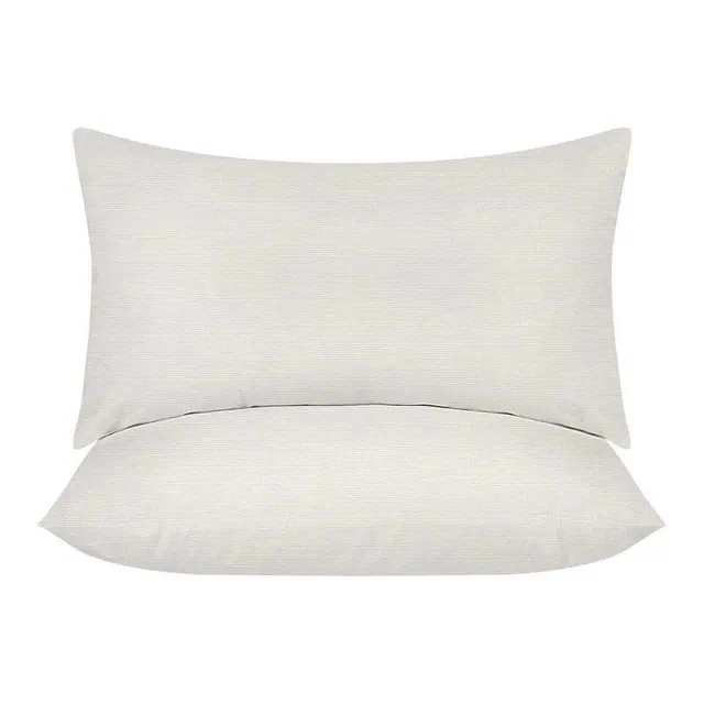 Covers&All Sunbrella Lumbar Pillows Set of 2, Rectangle 12 in x 18 in, White