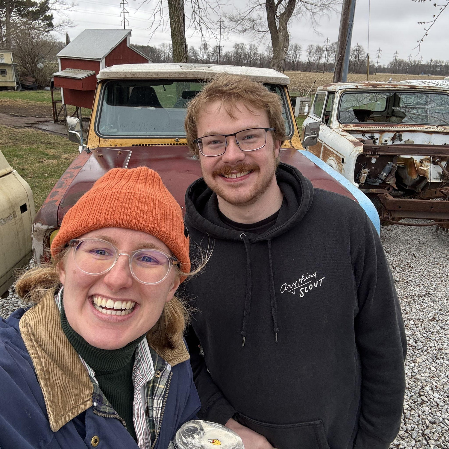 Our first date! We got Scooter's cold brew and visited Anything Scout :)