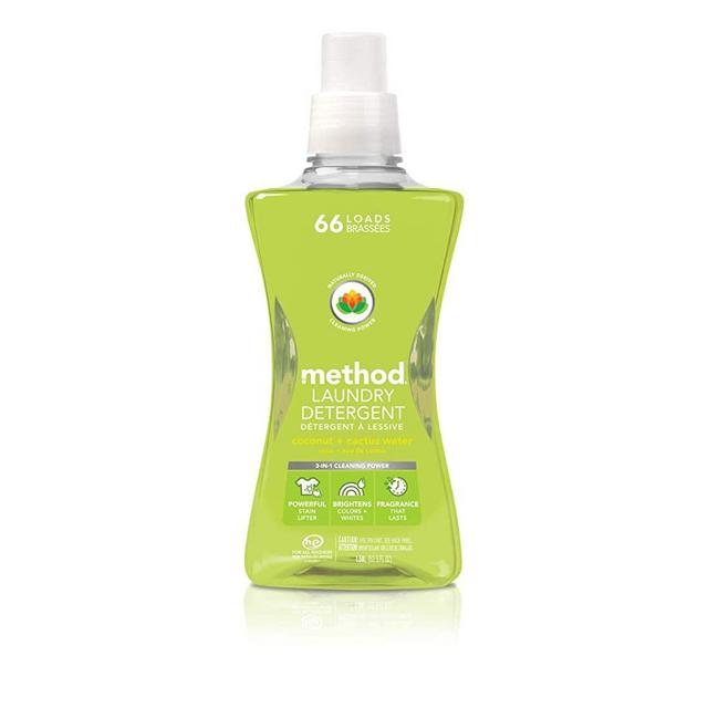 Method Laundry Detergent, Coconut + Cactus Water, 53.5 Ounces, 66 Loads