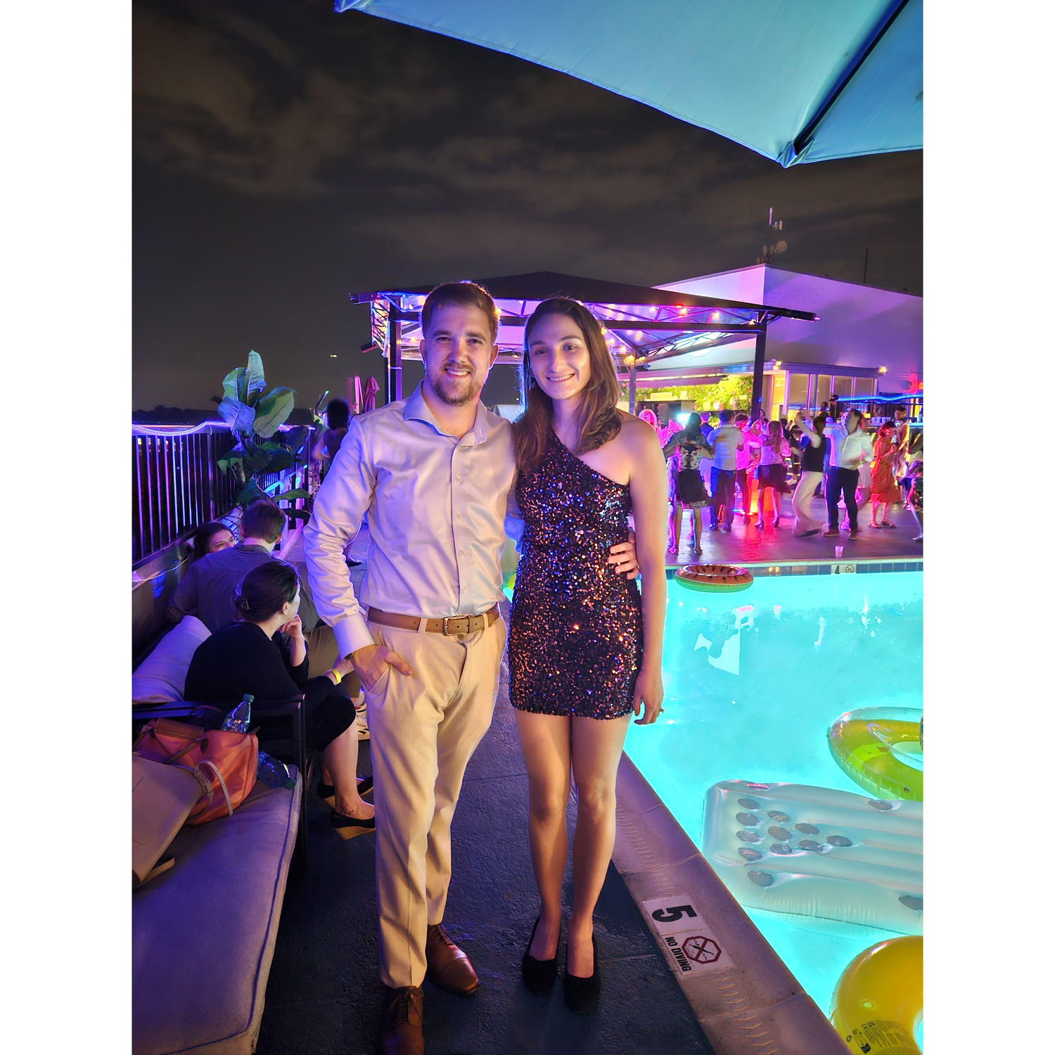 Our rooftop salsa outing.