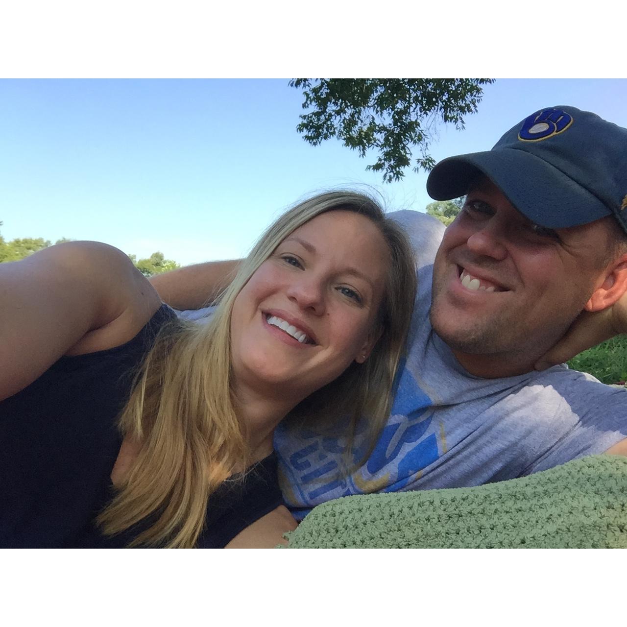 First picture after getting engaged!