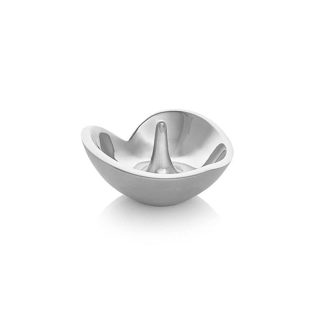 Nambe - Home Decor Collection - Heart Ring Holder - Measures at 4.25" x 4.25" x 2" - Made with Nambe Alloy - Designed by Sean O'Hara