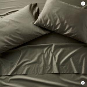 Casaluna™ - Queen 600 Thread Count Sateen Sheet Set Olive Green