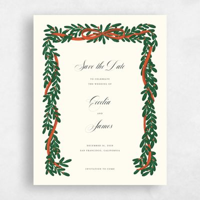 Beige Magnet Wedding Save the Date - Crosby Portrait