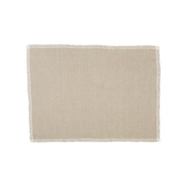 Departo Table Linens Placemat Oatmeal, Set Of 2
