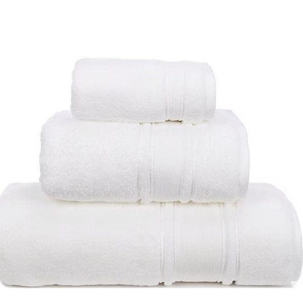 Luxury Hotel Resort Collection Zero Twist Bath Towels- White