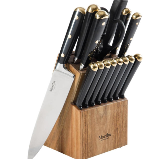 Martha Stewart Lockton 16-Piece Knife Block Set / Set de cuchillos Martha Stewart Lockton, 16 piezas