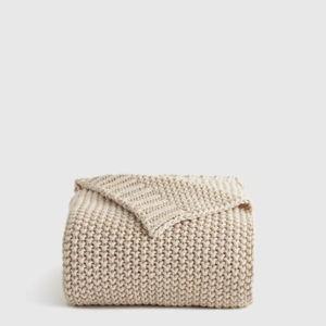 Cotton Fisherman Throw in Natural