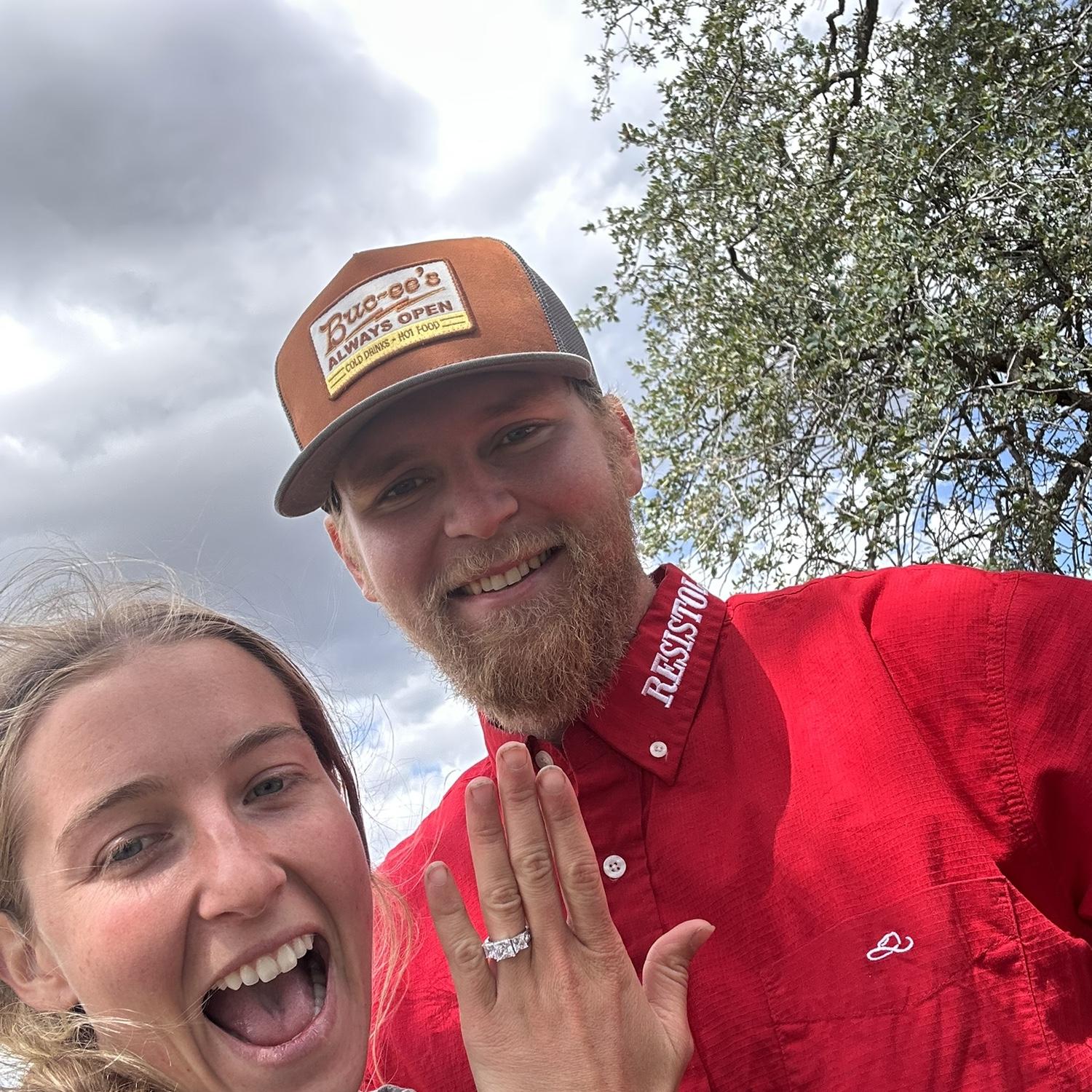 A surprise proposal after a day of proccessing cows
