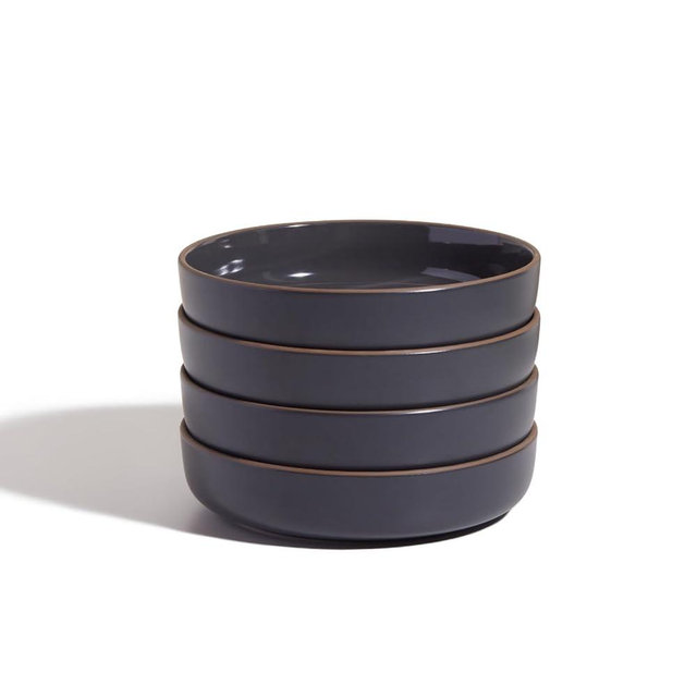 Our Place Dinner Bowls - Set of Four 8.5" Handcrafted Ceramic Bowls | Half-Plate, Half-Bowl Design for Pasta, Salads, & More | Chip-Resistant, Restaurant-Grade, Stackable | Char