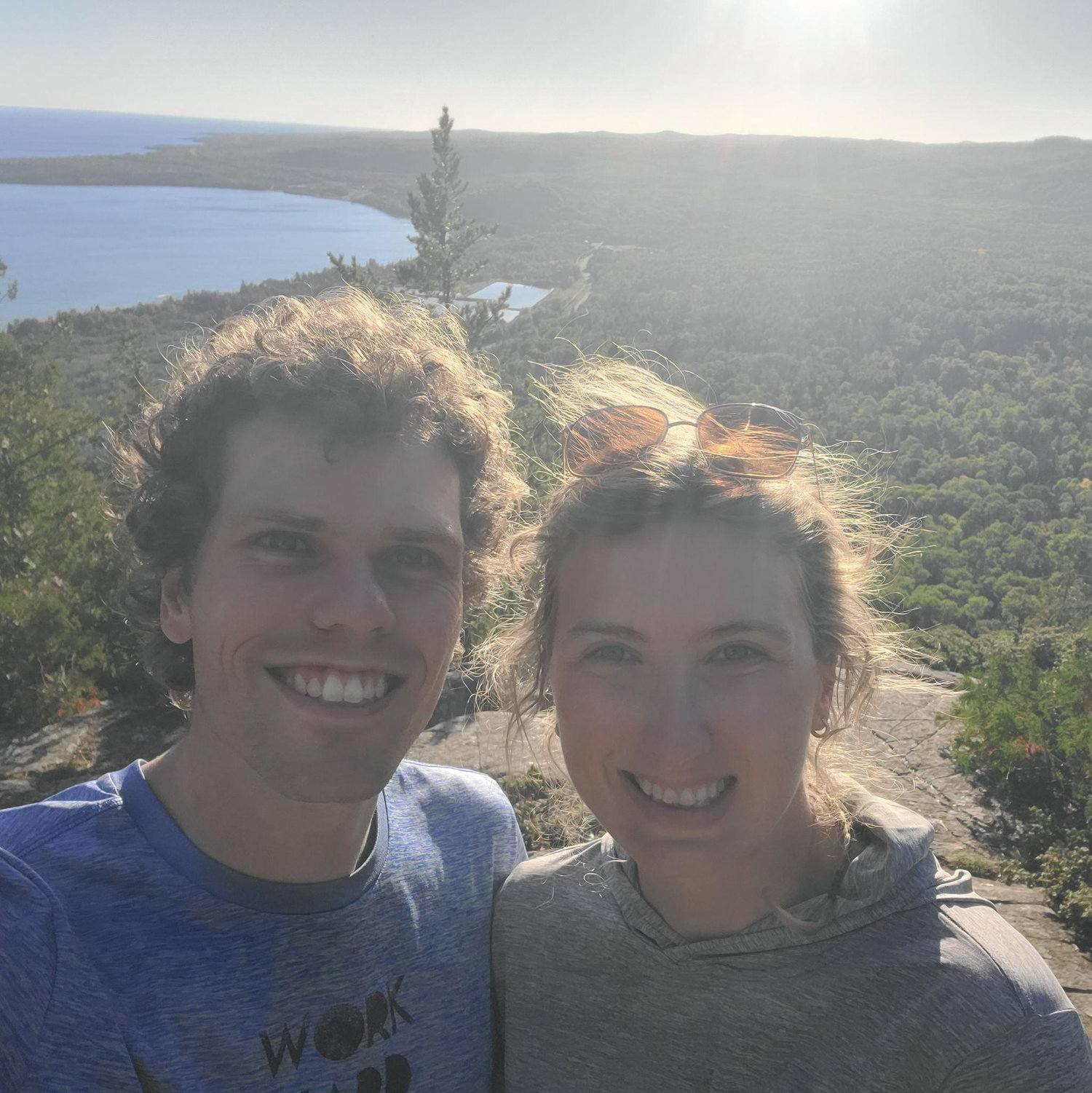 Hiking up on the Gunflint trail (the weekend we decided to get married up there)