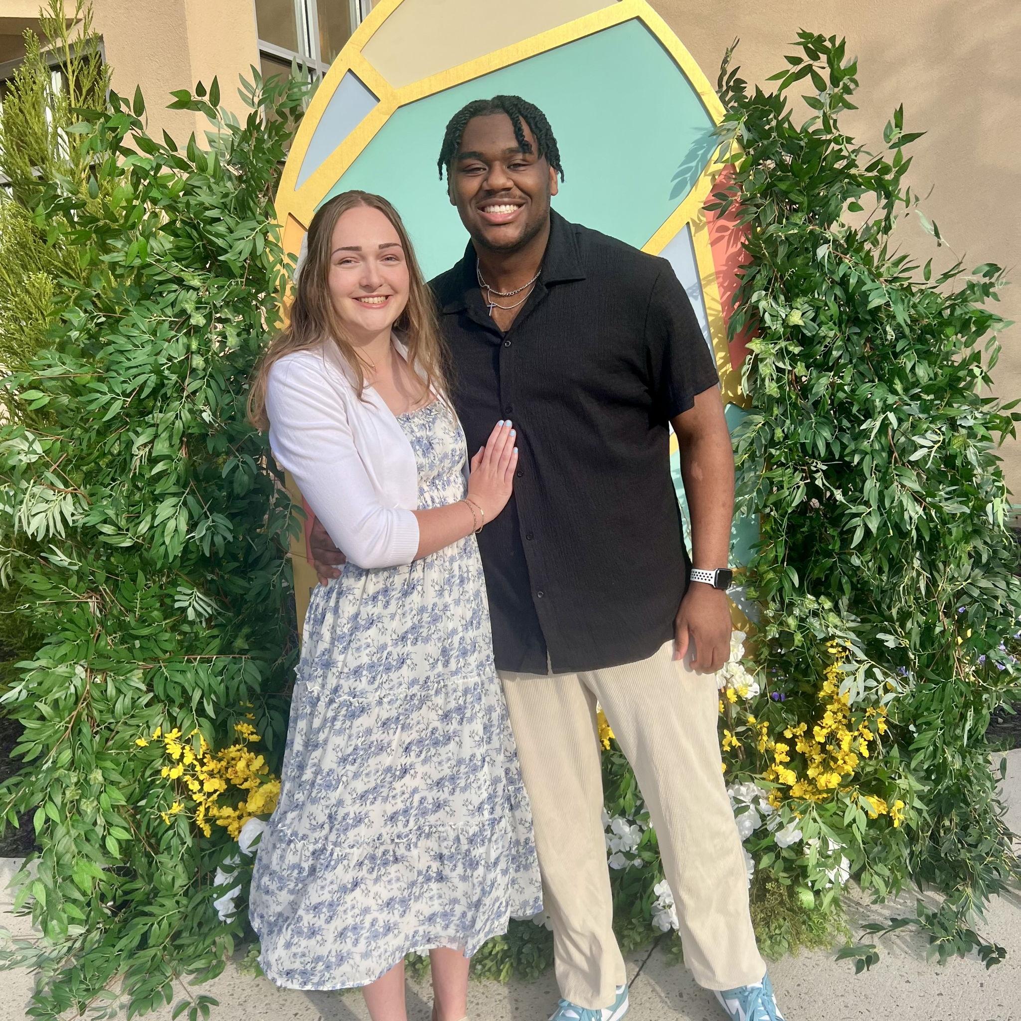 Our first picture together at Easter service in April 2025.