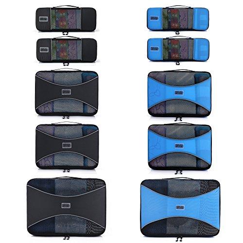 PRO Packing Cubes for Travel – Mesh, Ultralight Packing Cubes Set of 10 Pieces - YKK Zippers, Hi-Tech Nylon Fabric - Travel Luggage Packing Organizers for Backpack, Luggage, Carry-on, Suitcase