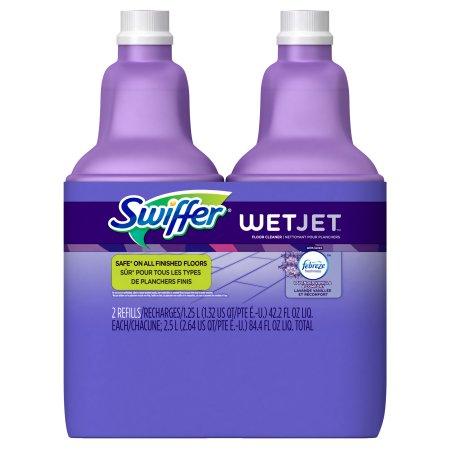 Swiffer WetJet Multi-purpose Floor Cleaner Solution Refill with Febreze Lavender Vanilla & Comfort Scent, 1.25L, (Pack of 2)