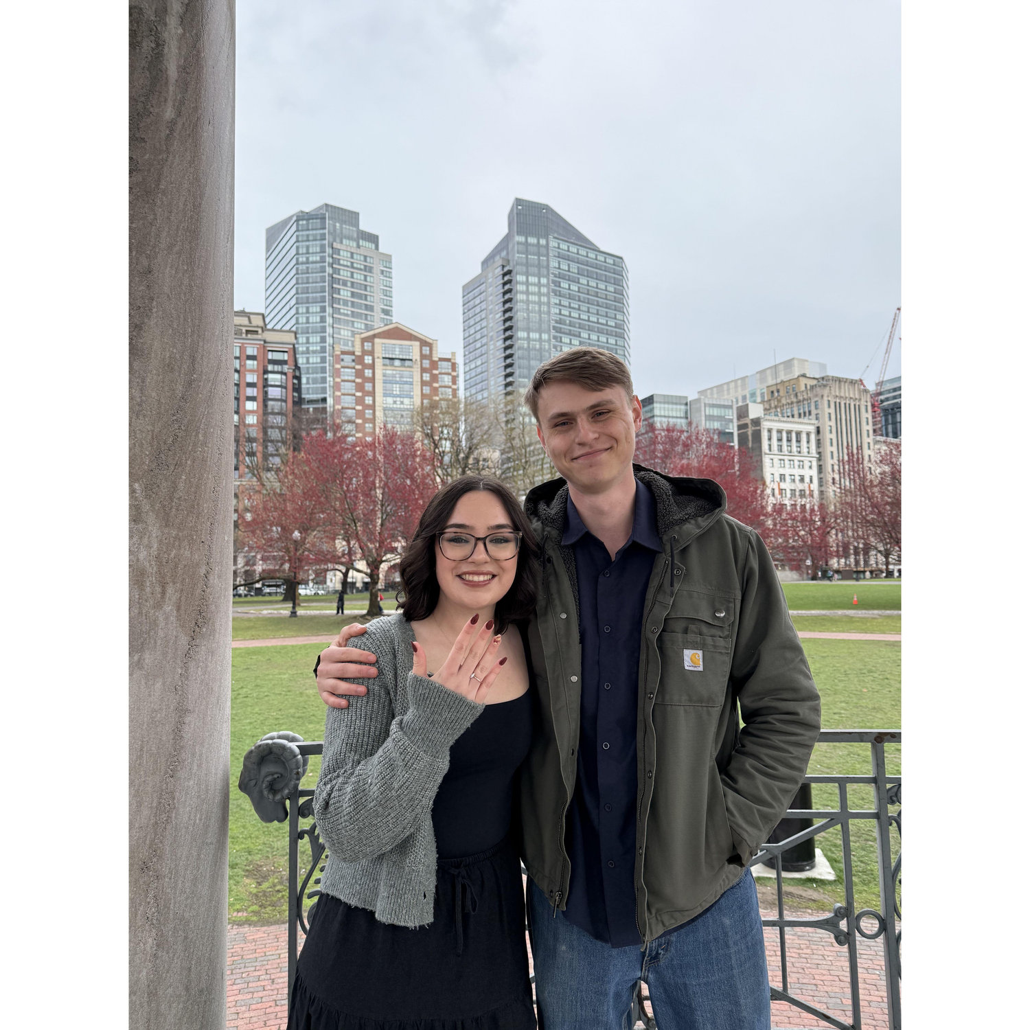 Lance ate a hot dog right before this photo was taken