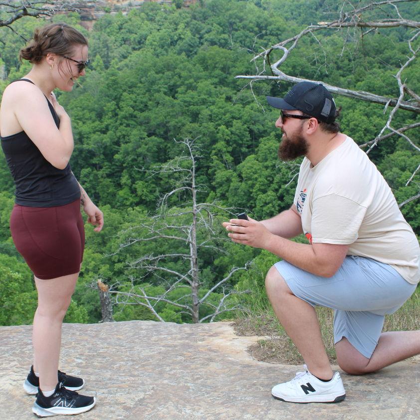 Our engagement at Sky Bridge Trail in Kentucky! June 6, 2025