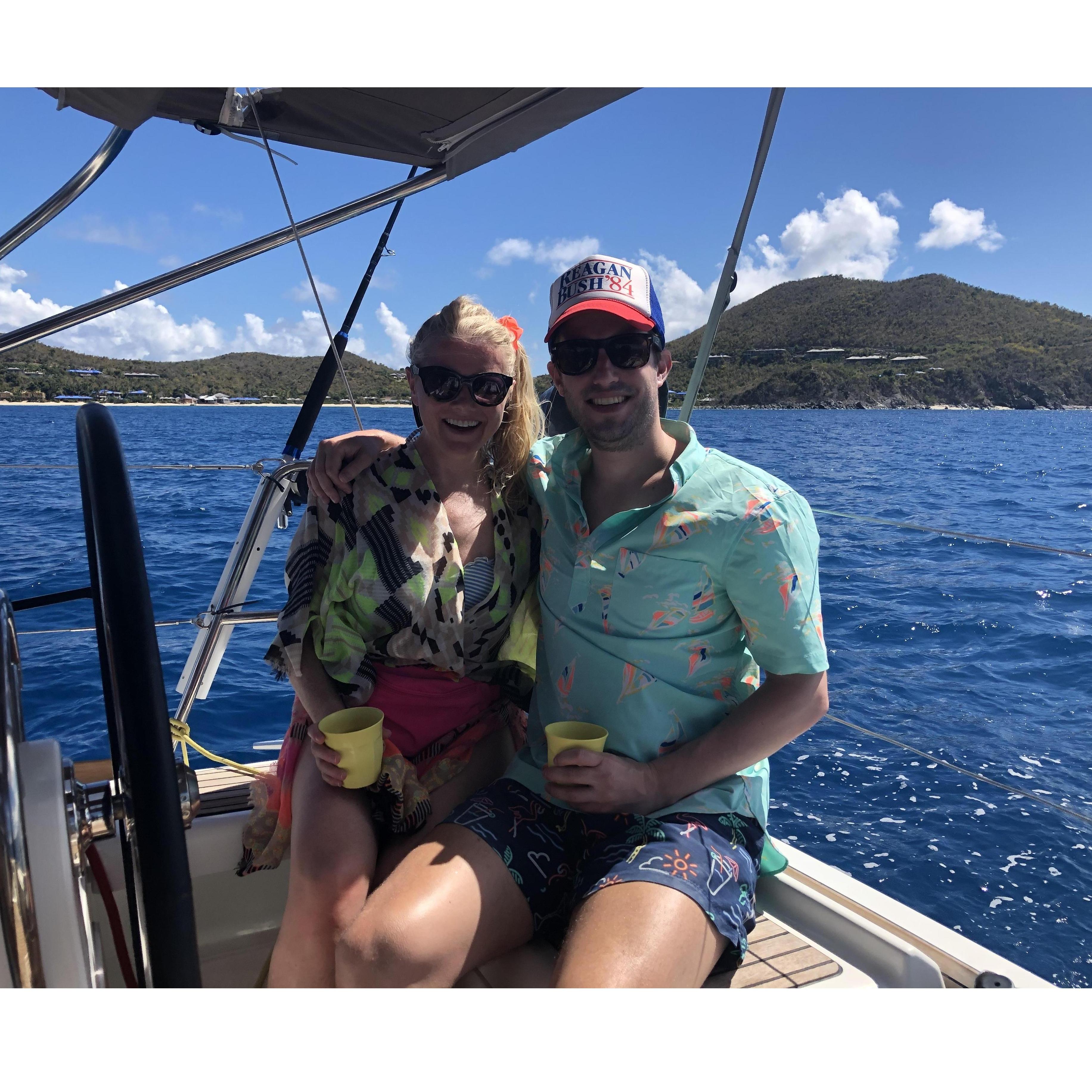 80's day sailing trip in the British Virgin Islands (Mar 2019)