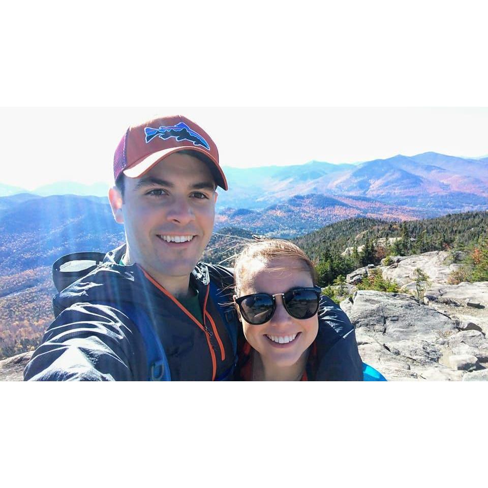 Our first weekend away together was to Lake Placid. This picture was taken at the top of Hurricane Mountain. (Little did I know how important this moment would be!)