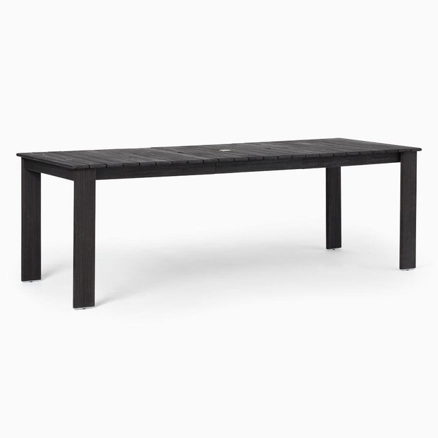 Playa Expandable Dining Table, Rectangle, Weathered Black