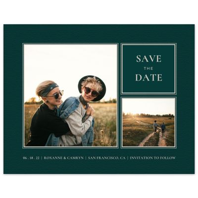 Darkest Green Wedding Digital Save the Date - Bonnie Photo